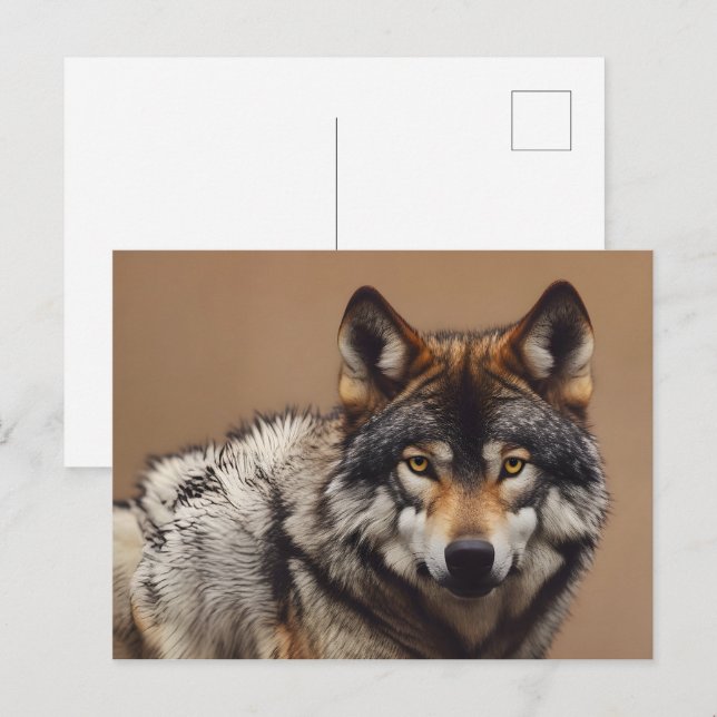 Postal Retrato del lobo (Anverso / Reverso)