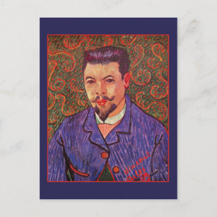 Postal Retrato del Médica Felix Rey de Vincent van Gogh