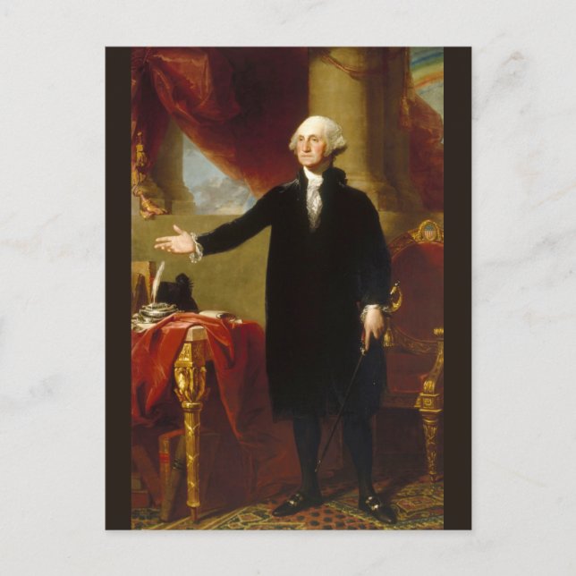 Postal Retrato del padre fundador George Washington USA (Anverso)