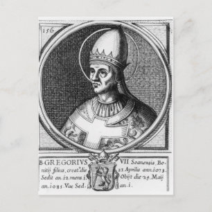 Postal Retrato del Papa Gregorio VII