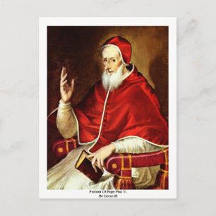 Postal Retrato Del Papa Pius V. Por Greco El