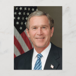 Postal Retrato del presidente vintage George W. Bush