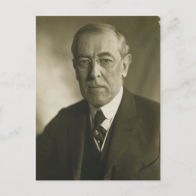 Postal Retrato del presidente Woodrow Wilson 1919 (Anverso)