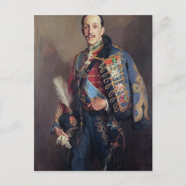 Postal Retrato del Rey Alfonso XIII de España, 1927 (Anverso)