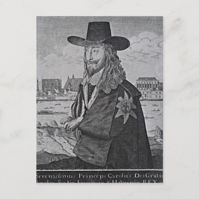 Postal Retrato del Rey Carlos I (Anverso)