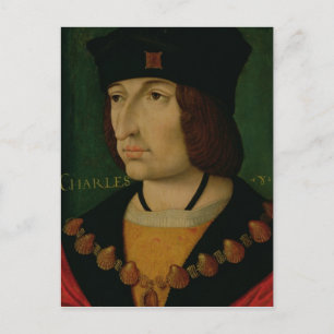 Postal Retrato del rey de Charles VIII de Francia