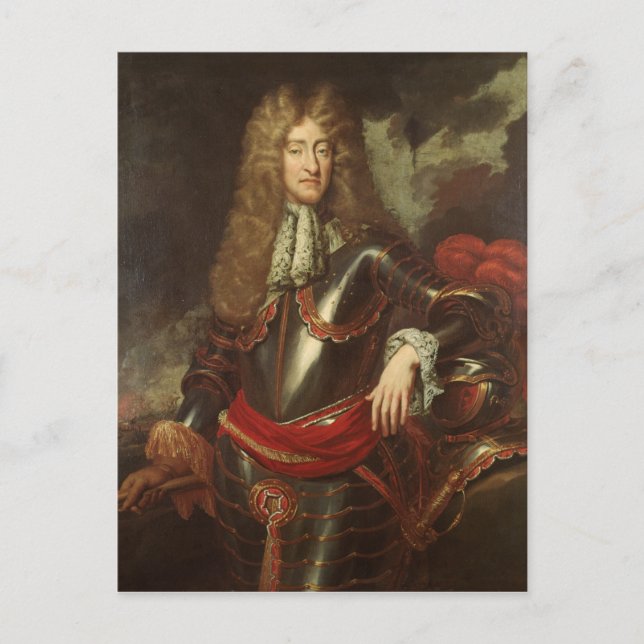 Postal Retrato del Rey James II, c.1690 (Anverso)