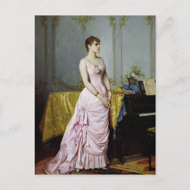 Postal Retrato del Rosa Caron 1886 (Anverso)