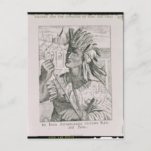 Postal Retrato del último jefe inca, Atahualpa