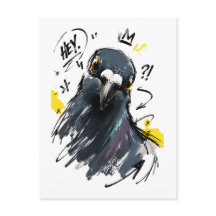 Retrato descarado de paloma – Ave dibujada a mano