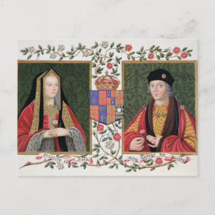 Postal Retrato doble de Elizabeth of York (1465-1503) a