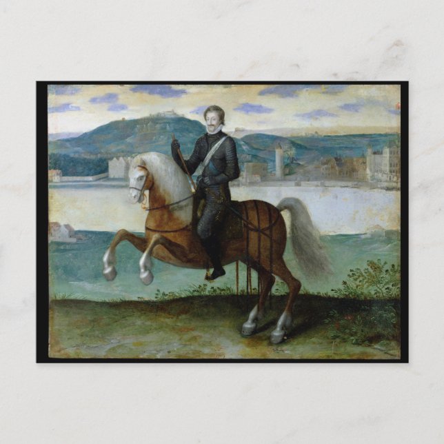 Postal Retrato ecuestre de Enrique IV Rey de (Anverso)