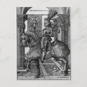 Postal Retrato ecuestre de Maximilian I c.1508