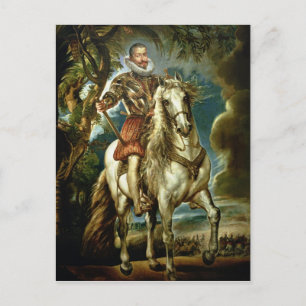 Postal Retrato ecuestre del duque de Lerma 1603