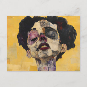 Postal Retrato Etéreo Expressionista - Surrealista