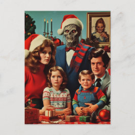 Postal Retrato familiar de terror de navidades