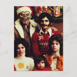 Postal Retrato familiar de terror de navidades