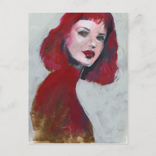 Postal Retrato Fem - Rojo