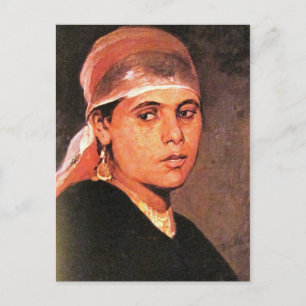 Postal Retrato femenino