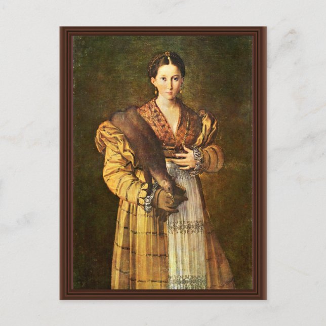 Postal Retrato Femenino Llamado "Lâ € ™ Antea" "" Por Par (Anverso)