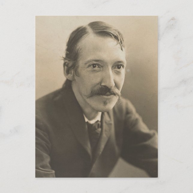 Postal Retrato fotográfico de Robert Louis Stevenson (Anverso)