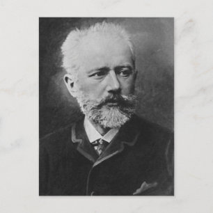 Postal Retrato fotográfico de Tchaikovsky