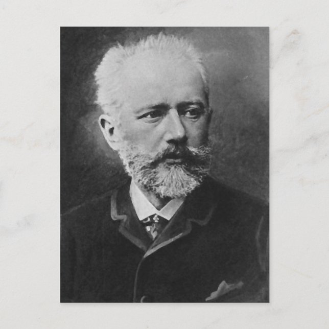 Postal Retrato fotográfico de Tchaikovsky (Anverso)