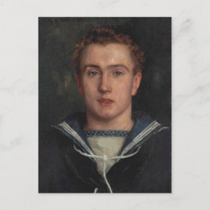 Postal Retrato Frederick Brewer por Tuke