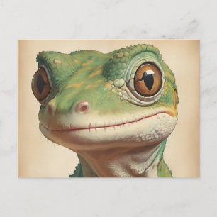 Postal Retrato Gecko oculto