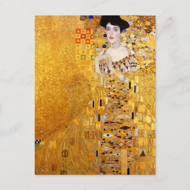 Postal Retrato Gustav Klimt de Adele Bloch-Bauer I (Anverso)