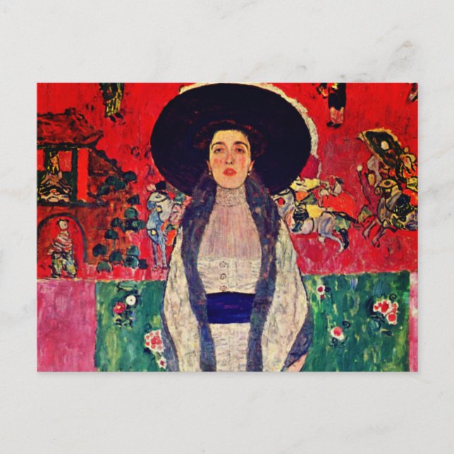 Postal Retrato Gustav Klimt de Adele Bloch-Bauer II (Anverso)