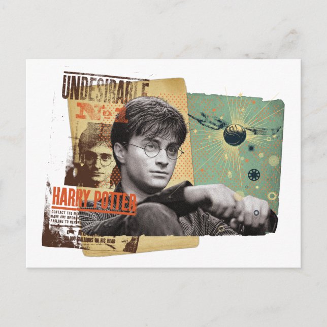 Postal Retrato icónico de Harry Potter (Anverso)