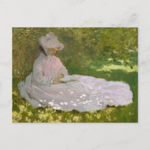 Postal Retrato impresionista de primavera, Claude Monet