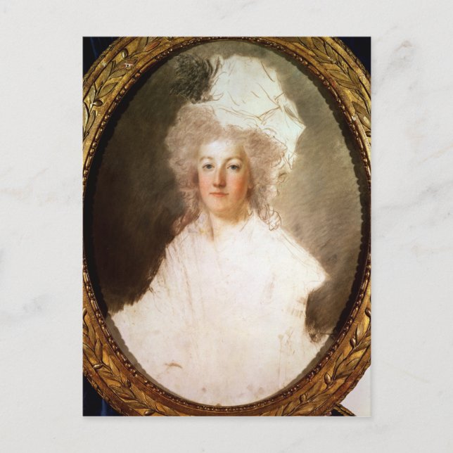 Postal Retrato inacabado de Marie-Antoinette (Anverso)