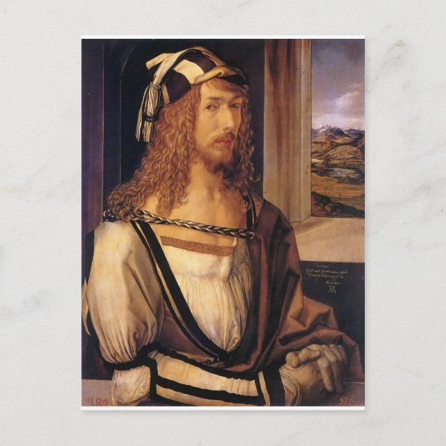 Postal Retrato individual de Albrecht Durer (Anverso)