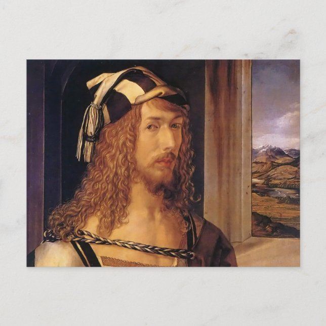 Postal Retrato individual de Albrecht Durer (Anverso)