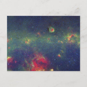 Postal Retrato infrarrojo de la galaxia de la Vía Láctea 