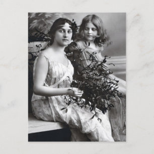 Postal Retrato inmaduro de madre e hija