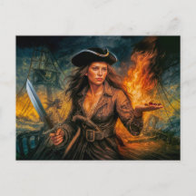 Retrato legendario de la pirata Anne Bonny