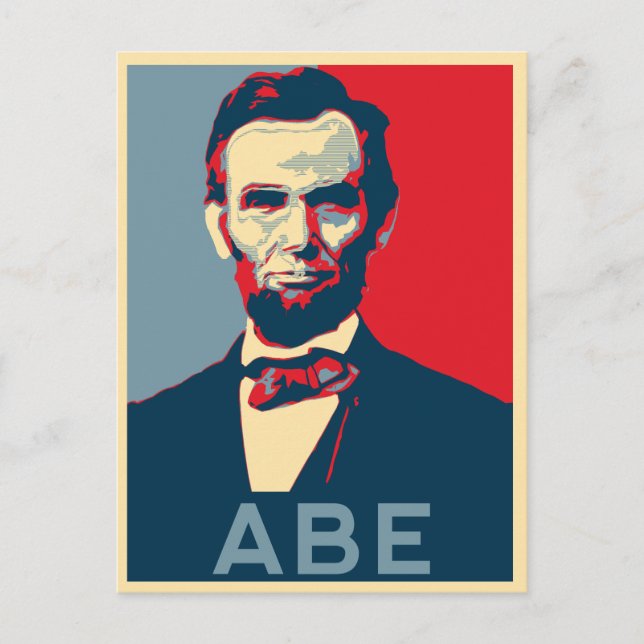 Postal Retrato Lincoln Estilo Esperanza (Anverso)