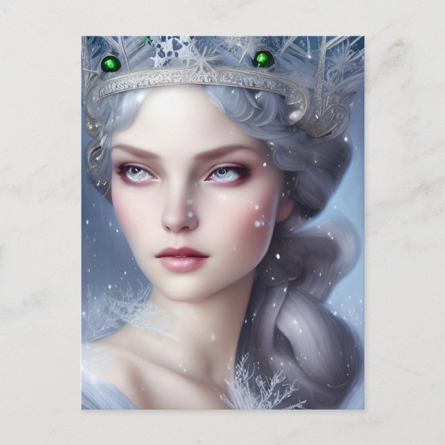 Postal Retrato Mágico de la Reina del Invierno  (Anverso)