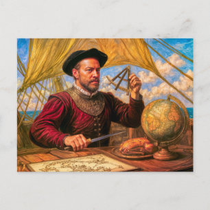 Postal Retrato marítimo de Sir Francis Drake