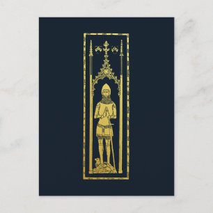 Postal Retrato Medieval Inglés 1355 John, Lord Cobham