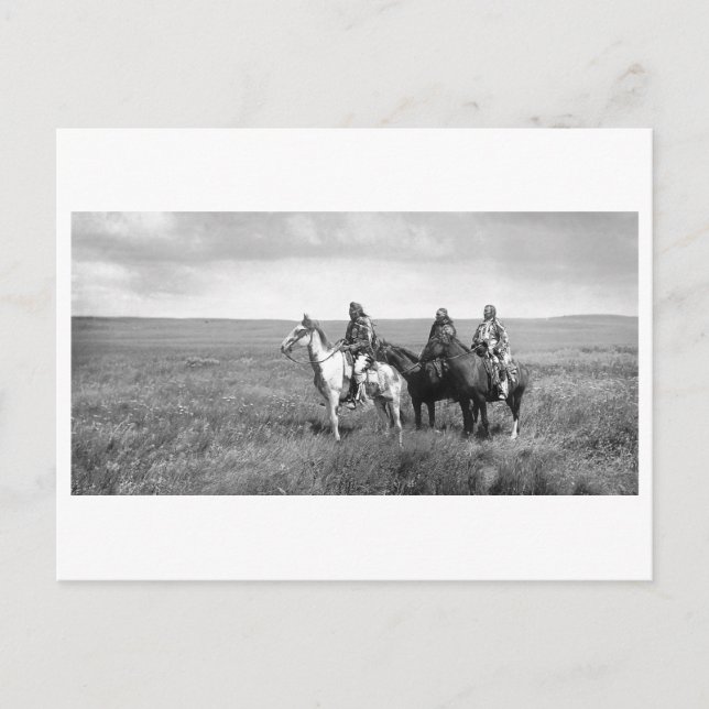 Postal Retrato nativo indio vintage (Anverso)