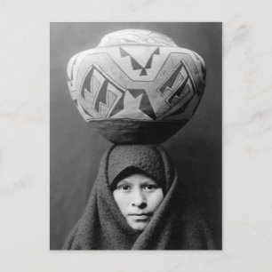 Postal Retrato nativo indio vintage