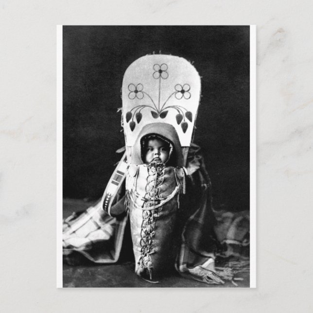 Postal Retrato nativo indio vintage (Anverso)