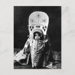 Postal Retrato nativo indio vintage