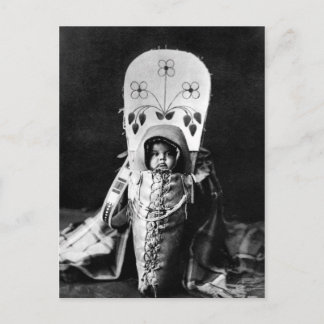 Postal Retrato nativo indio vintage