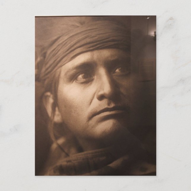 Postal Retrato nativo indio vintage (Anverso)