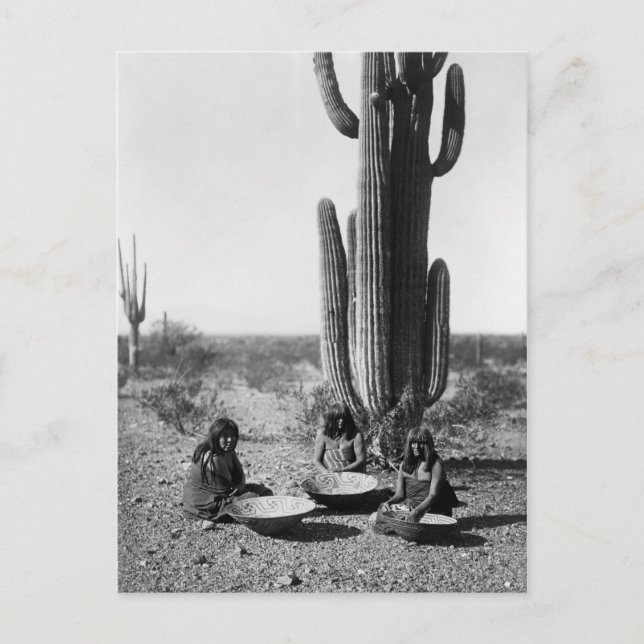 Postal Retrato nativo indio vintage (Anverso)